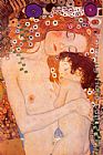 Gustav Klimt Canvas Paintings - Mother And Child ii